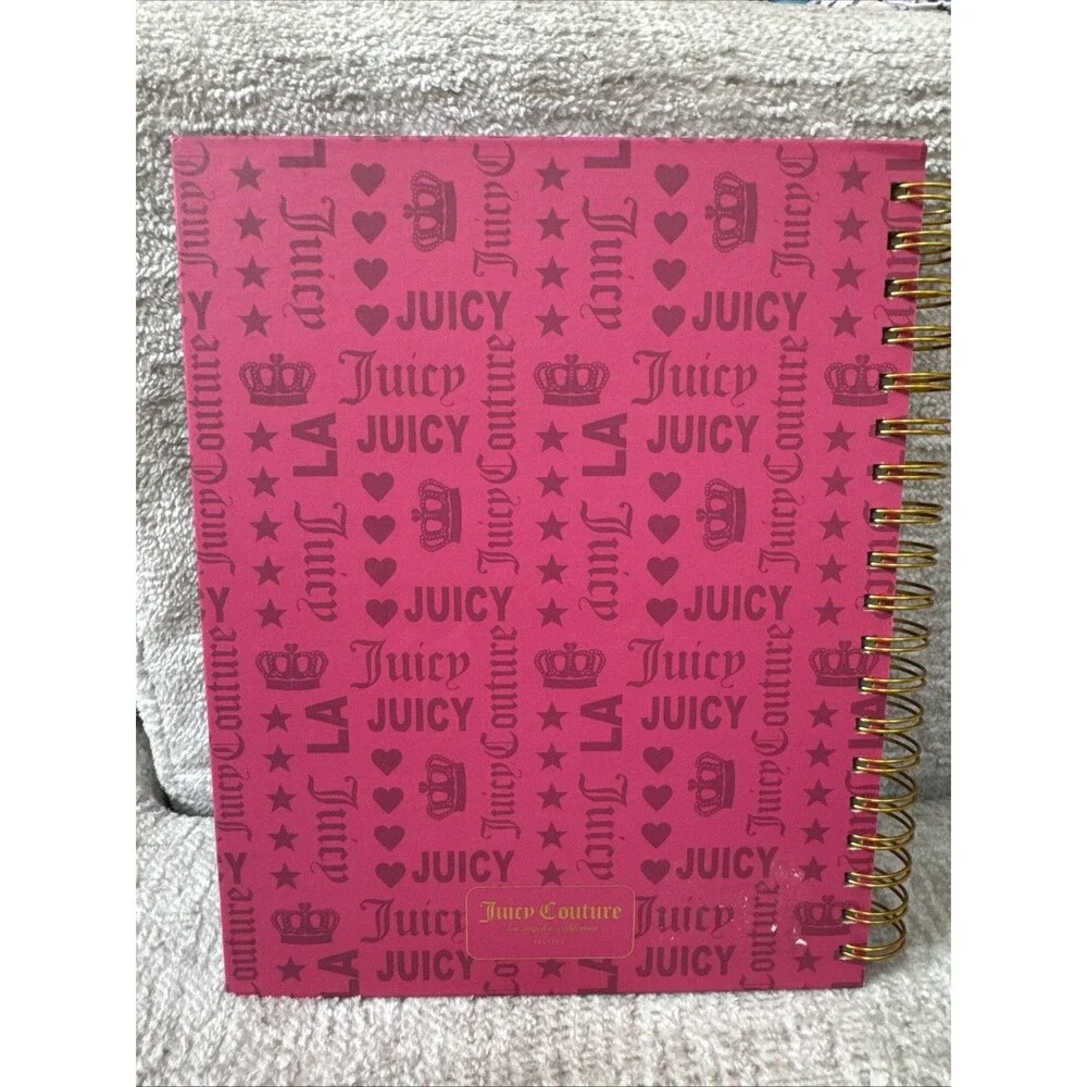 Juicy Couture Large 316 Page Journal Heart Pen Pink Gold Notebook NWT